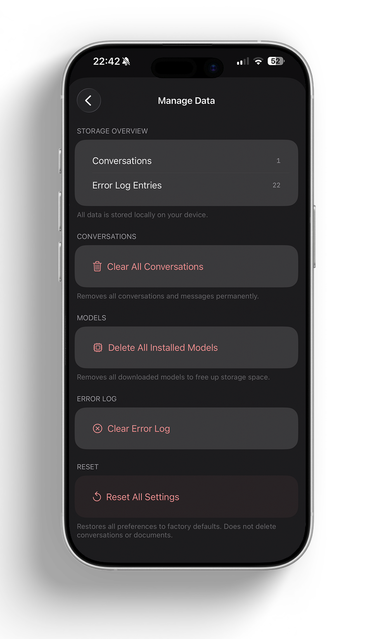 LiberaGPT privacy settings